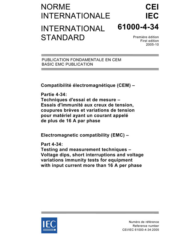 Cover IEC 61000-4-34:2005